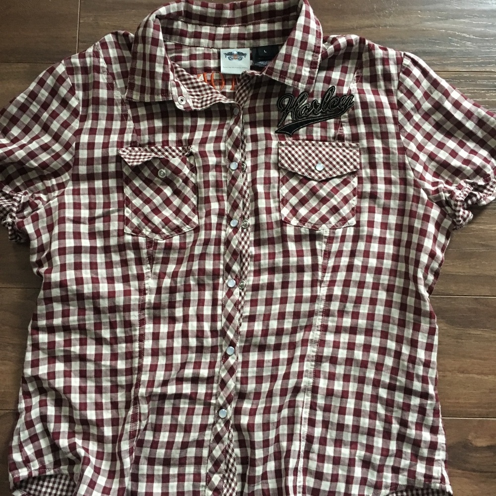 Ladies xl Harley Davidson button up shirt